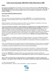 lettre ouverte à madame LE HIR