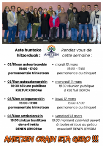 Hauteskunde kanpainaren azken astearen egitaraua